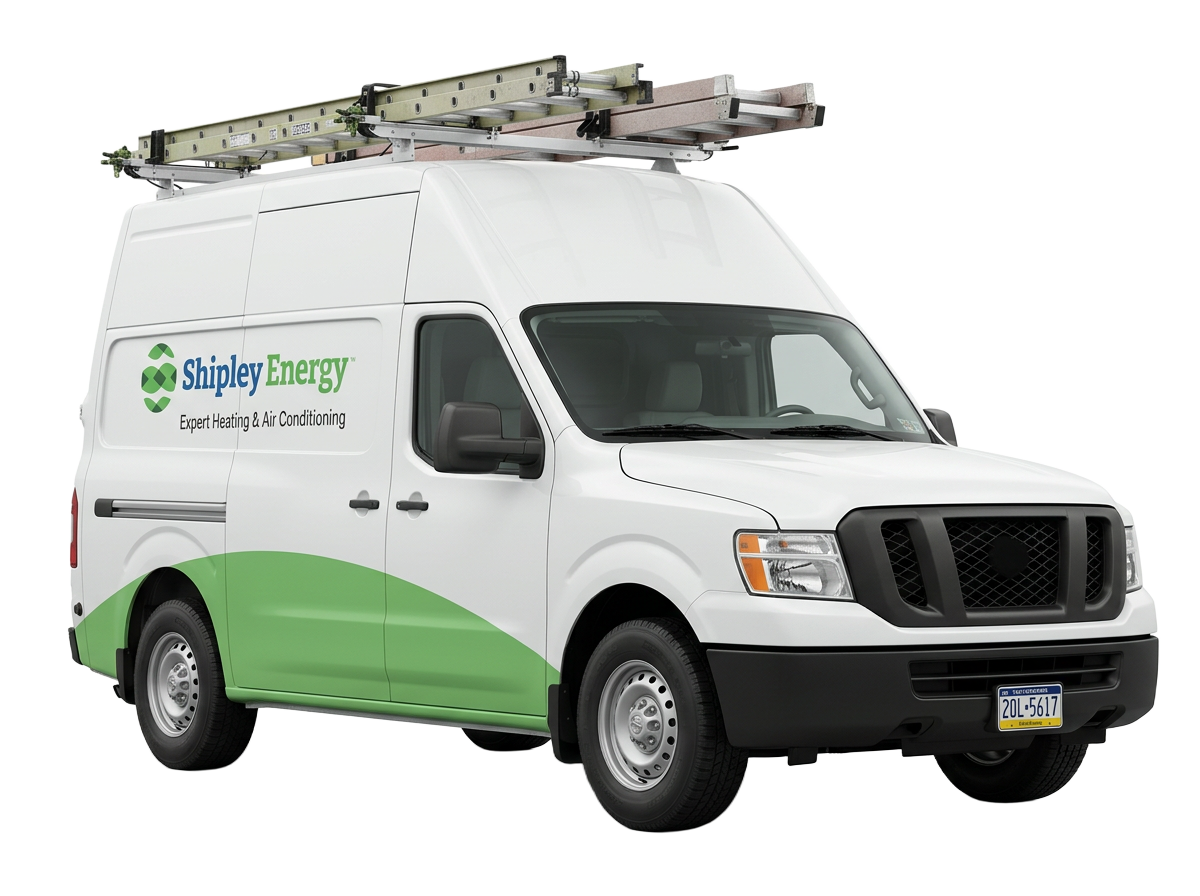 Shipley Energy heating and air conditioning service van